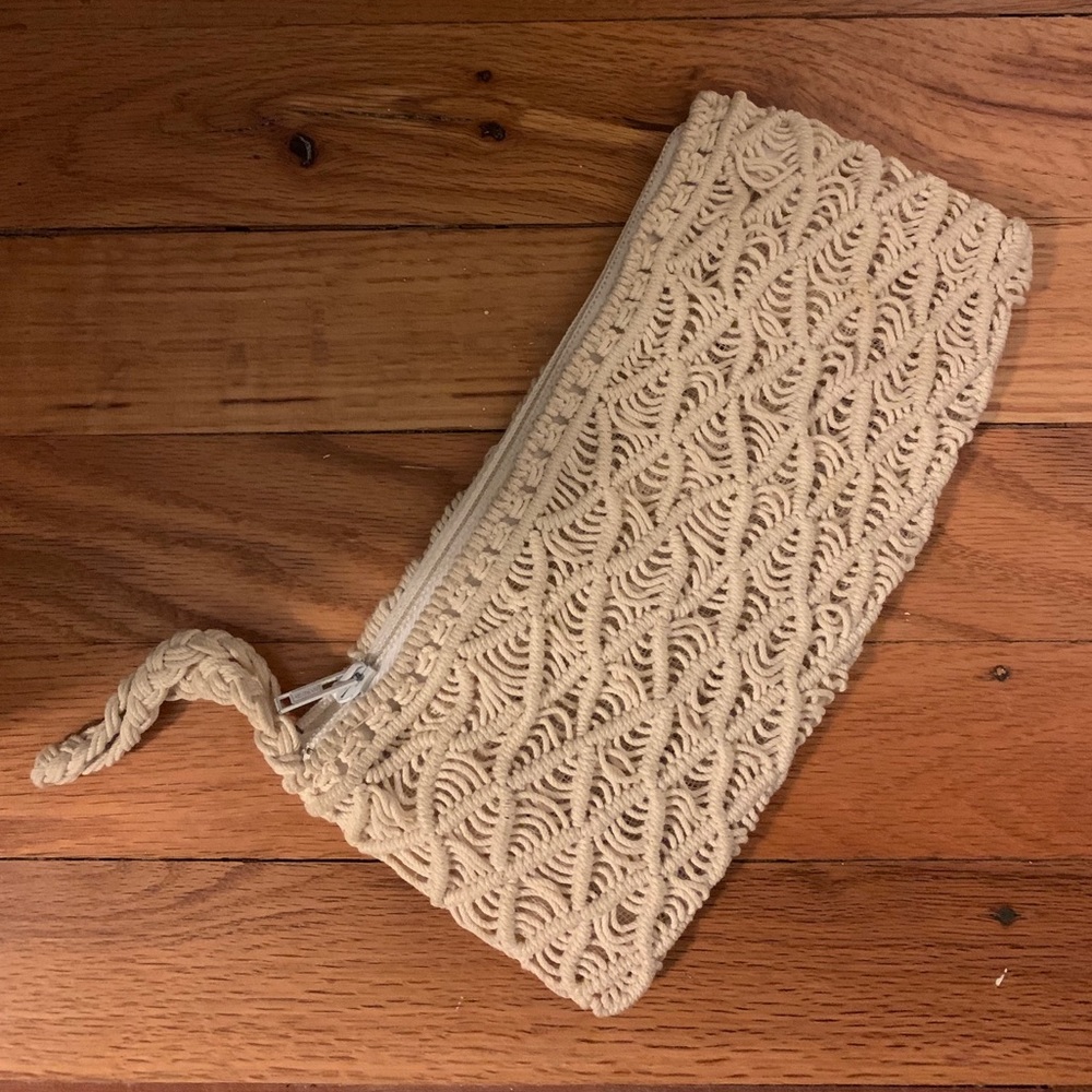 Vintage macrame handbag